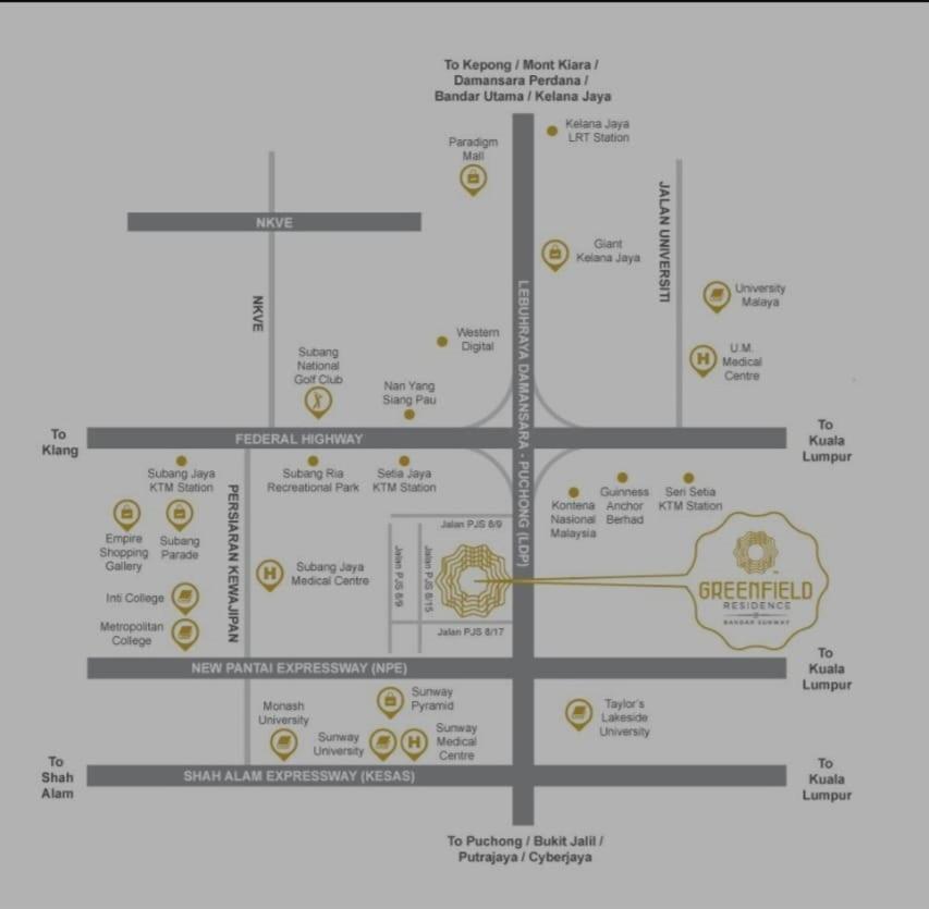 New Sunway Greenfield 2-6pax 5mins To Sunway Pyramid